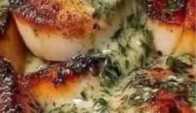 Sizzling Scallops with Zesty Lime Cilantro Sauce