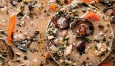 Creamy Vegan Mushroom Wild Rice Soup