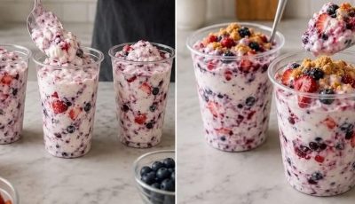 High-Protein Berry Fluff Dessert Cups Low Carb